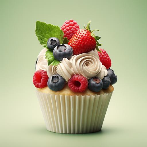 organic logo cupcake