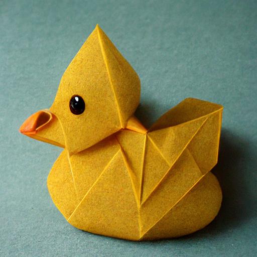 origami rubber duck --uplight