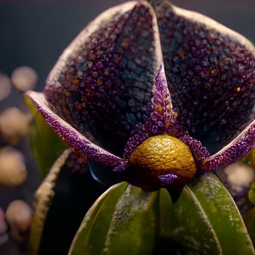 orquidea morada en una pecera 4k foto realista cinematic