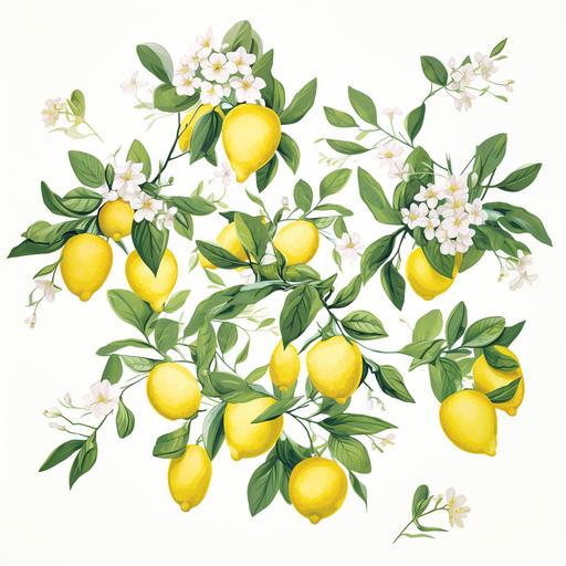 painting, lemon pattern