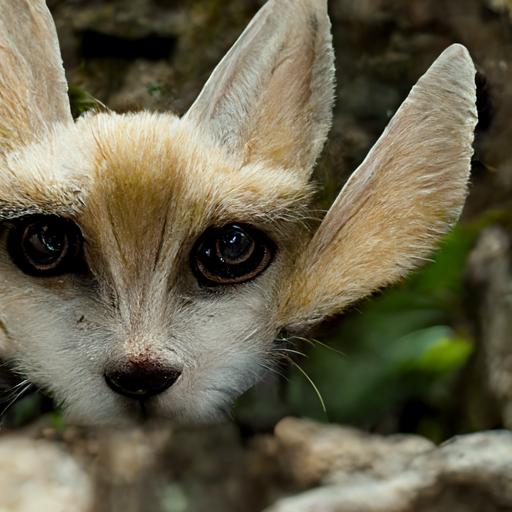 panoramic view of fennec fox in xilitla