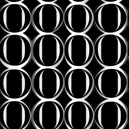 pantied circles pattern, black and white color --tile