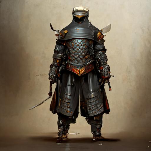 part man part dragon warrior, high detail, full body concept, medieval armor, claw hand, low backpack, short sword