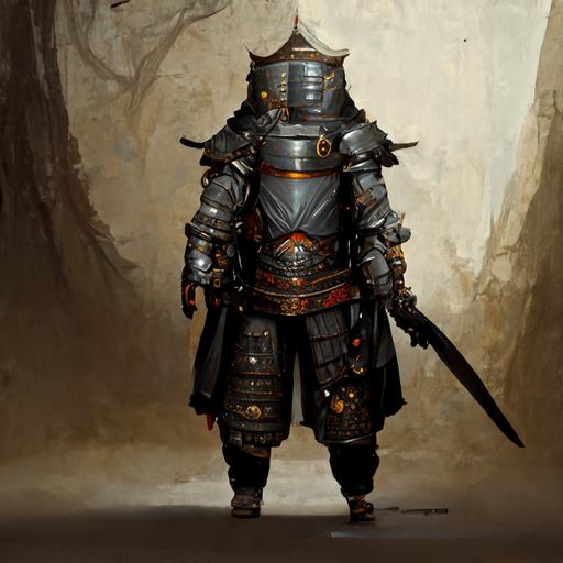 part man part dragon warrior, high detail, full body concept, medieval armor, claw hand, low backpack, short sword
