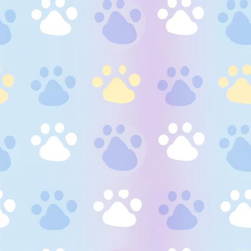 pastel cat paw print pattern --s 50