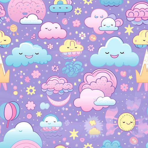 pastel dream seamless cartoon --tile