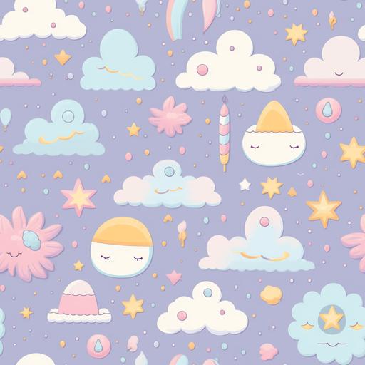 pastel dream seamless cartoon --tile