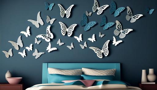 pattern butterflies Vinyl wall sticker, modern style of all colors --ar 16:9 --v 4