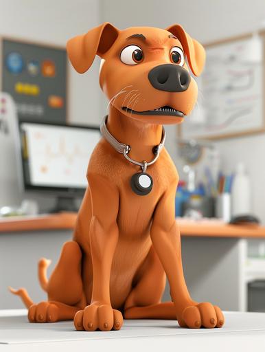 pet in a veterinary ,IP, smooth and fine, disney style, Pixar cartoon style, white background, 3D render, best quality, 8K, Super detail --ar 3:4 --style raw