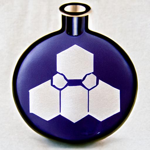 chemical laboratory flask logo molecule benzene
