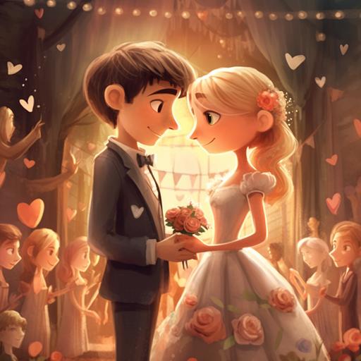 Animated wedding love
