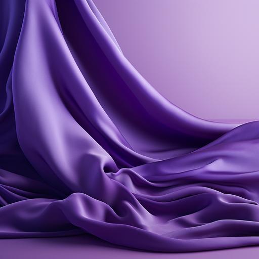 photo of a fluid wrinkled solid purple fabric in a light background