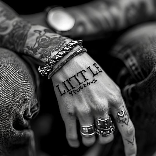 photography of a person with a tatto with the text 