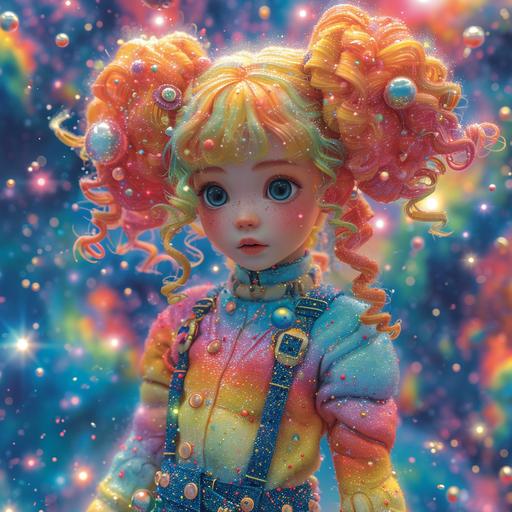 photonegative refractograph, colorful, photorealistic, capture the whimsy and nostalgia of the 80s cartoon Rainbow Brite --s 750 --v 6.0
