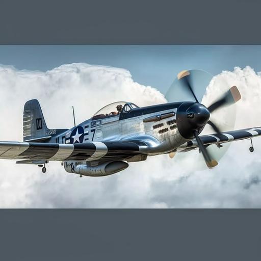 photorealistic painting of a p 51 mustang fighter plane firing his guns, sky with high clouds, world war two, ultra detailed, ultra realistic, 8k, in the style of jakub rozalski, in the style of peter elson, octane render --v 4 --q 2 --s 750 --no jpeg artifacts