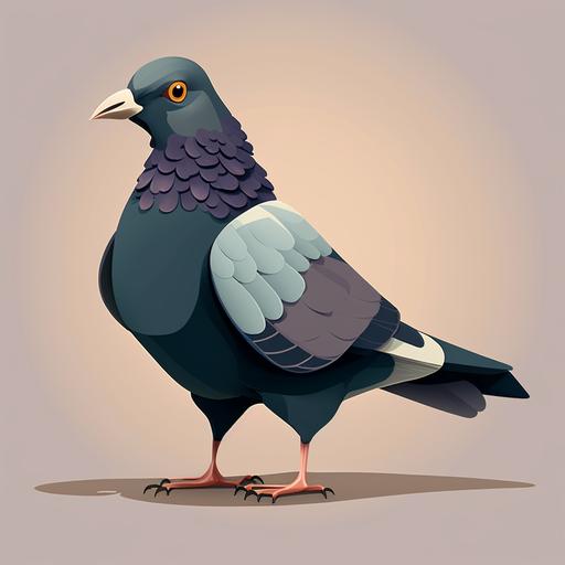 pigeon cartoon style for children , illustration