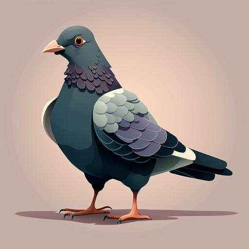 pigeon cartoon style for children , illustration