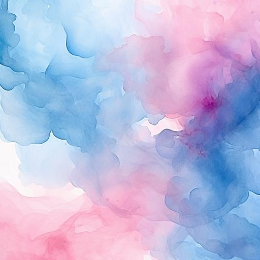 pink and blue watercolor background, in the style of sky-blue and blue, sky-blue and gray