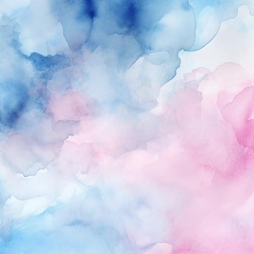 pink and blue watercolor background, in the style of sky-blue and blue, sky-blue and gray