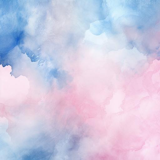 pink and blue watercolor background, in the style of sky-blue and blue, sky-blue and gray