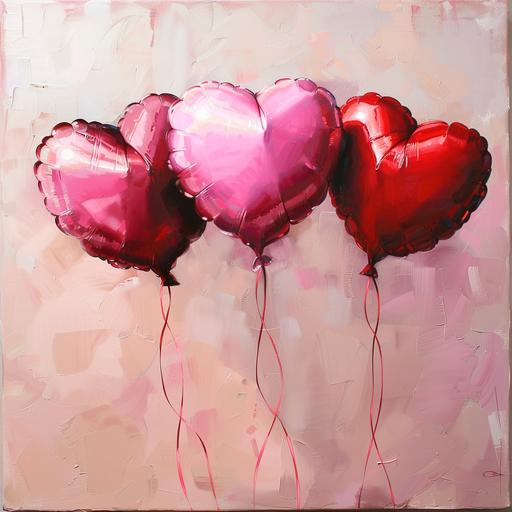 pink and red heart shaped ballons