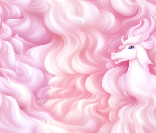 pink fluffy unicorns::10 candycore elegant glossy flow of smooth butter multi-layered close-up off-white vanilla --c 10 --w 10 --ar 7:6 --stop 60 --tile