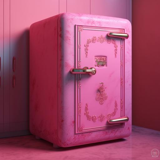 pink refrigerator