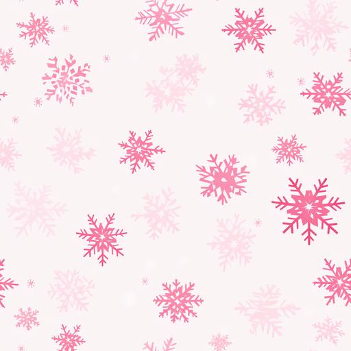 pink snowflakes, simple, white background --tile