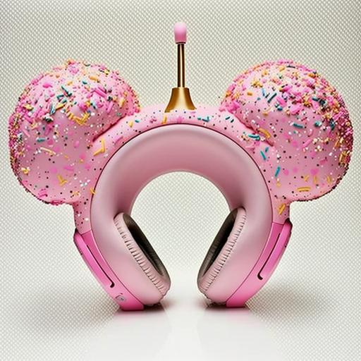 pink sprinkle donut mickey ears headband, blender, high gloss --v 4