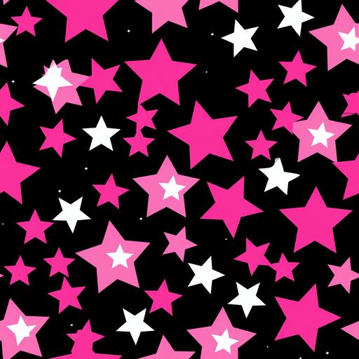 pink star seamless pattern fabric, in the style of bold colors, marks, sparklecore, lightbox, barbiecore, multiple styles, animated shapes, rotcore --tile