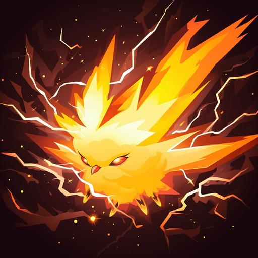 pokemon style background, yellow and orange lightning wallpaper