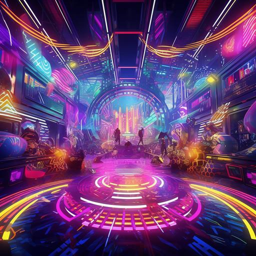 pop art, disco, intricate brush strokes, beautiful lighting, intricate details, Unreal Engine, creative, expressive, detailed, colorful, digital art, HW* --no nsfw, nude, nudity, text,