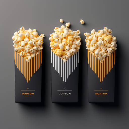 popcorn to go packaging reusable retrodesign minimalistic colors with a modern dark twist