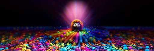 porcupine cute cartoon vivid hd --ar 1500:500