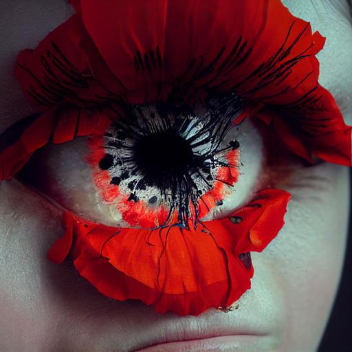 pretty poppy cross eye, kneel down and get those clogged pores extracted, the oozing pop of a clean smooth nugget, clear up and clean out, skinwave, aestheticianpunk, cringecore --test --creative