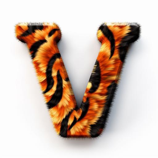 product-image ultra-realistic furry-baseball orange-and-black letter-v tiger-fur tiger-stripes paw-print team-name-verona-wildcats orange-and-black-colorway illustrator logo-design high-energy dynamic-design commercial-quality post-production white-background blank-background hyper-realistic high-detail 8k ultra-high-definition vector-image --v 5 --ar 1:1 --q 2