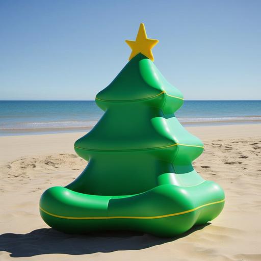 product photo of inflatable christmas tree beach toy