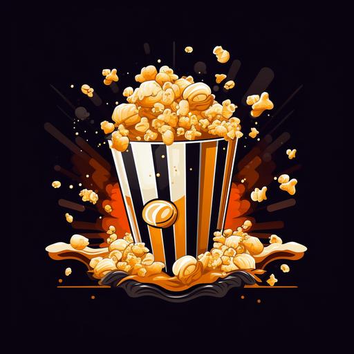 professional logo, popcorn 4k