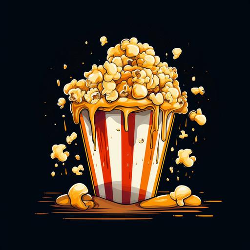 professional logo, popcorn 4k