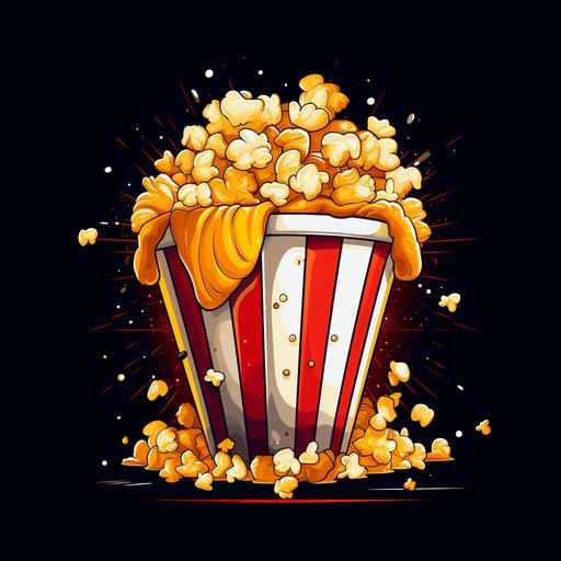 professional logo, popcorn 4k