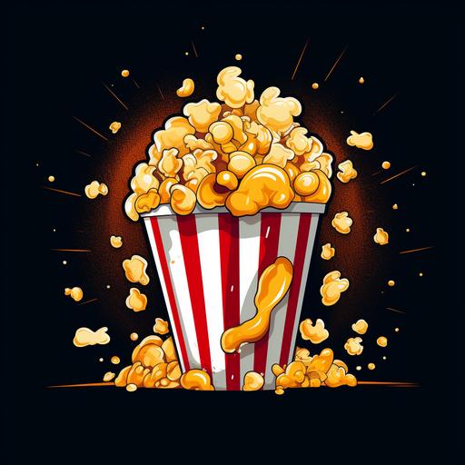 professional logo, popcorn 4k