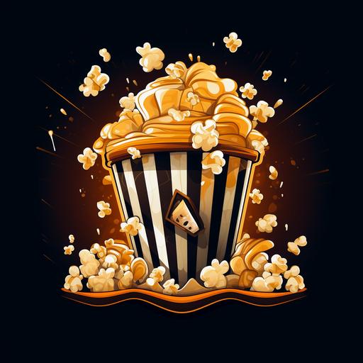 professional logo, popcorn 4k