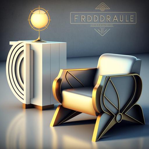 prototype modern furniture design in an industrial/art deco style