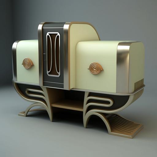 prototype modern furniture design in an industrial/art deco style