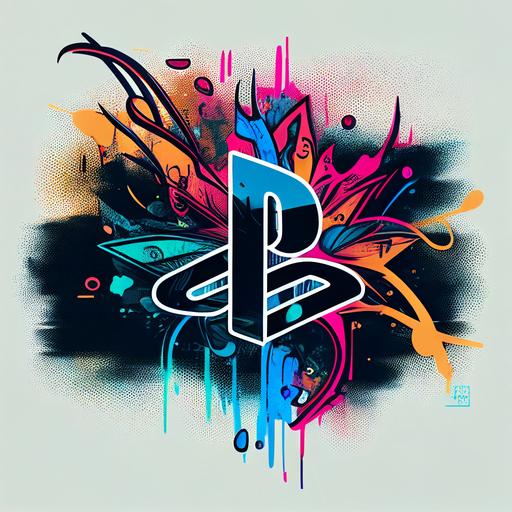 ps5 logo grafiti style