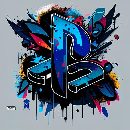 ps5 logo grafiti style