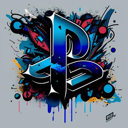 ps5 logo grafiti style