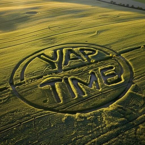 psychedelic crop circles with the words 