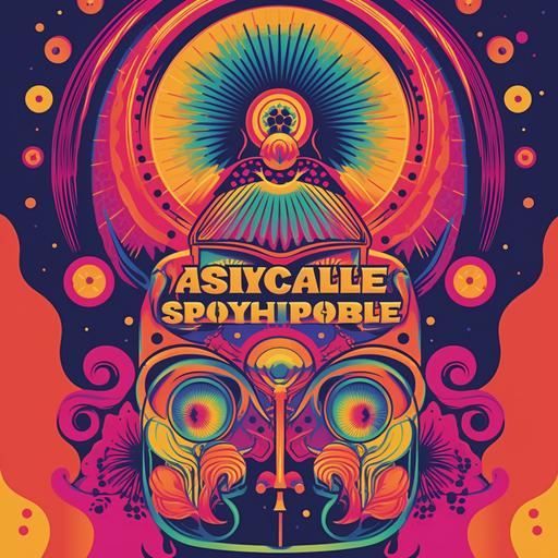 psychedelic speakers concert flyer, no text