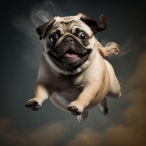 pug flying